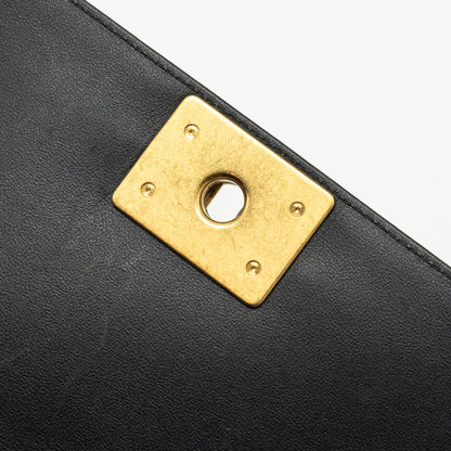 Chanel Small Boy Bag Calfskin Black  (microchip)