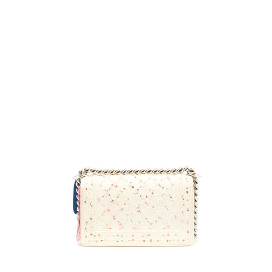 Chanel Small boy bag limited white