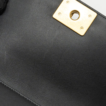 Chanel Small Boy Bag Calfskin Black  (microchip)