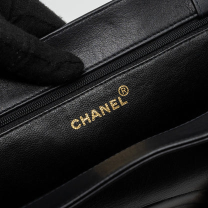 Chanel Vintage Tote Bag Calfskin Black
