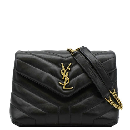 YVES SAINT LAURENT Loulou Toy Matelasse Leather Crossbody Bag Black