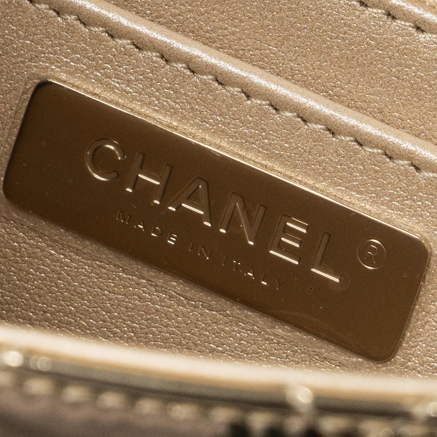 Chanel 24c Backpack With Star Patent Gold L (microchip)