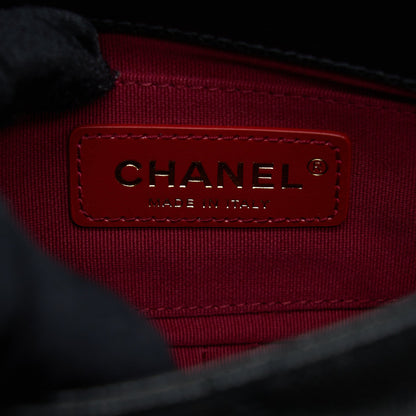 Chanel 22A Mini Square Flap Bag Caviar Black Brushed