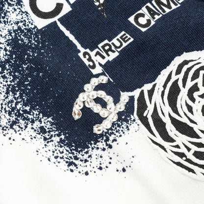Chanel Size XS Coco Chanel Graffiti Sweatshirt White/Black
