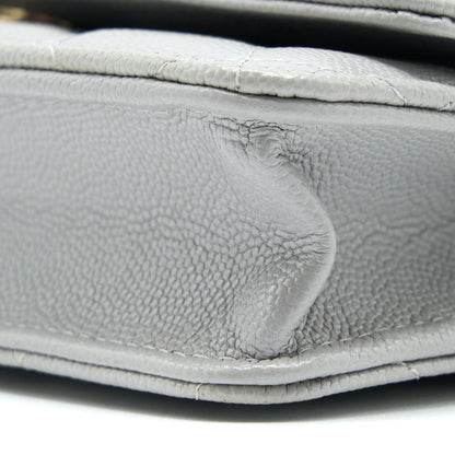 Chanel Classic Wallet on Chain Caviar Light Grey L (Microchip)