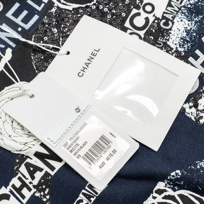 Chanel Size XS Coco Chanel Graffiti Sweatshirt White/Black