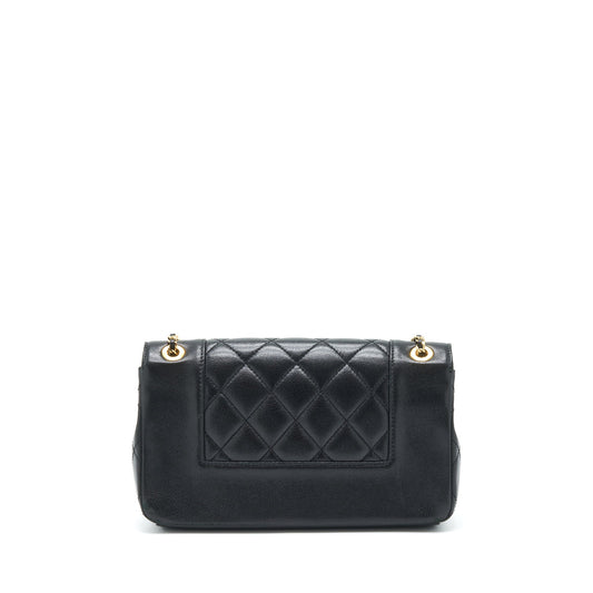 Chanel CC Logo Flap Bag Lambskin Black