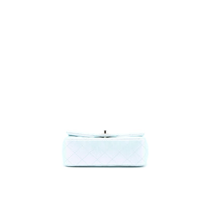 Chanel 21K Mini Rectangular Flap Bag Calfskin Iridescent Light Blue  (Microchip)