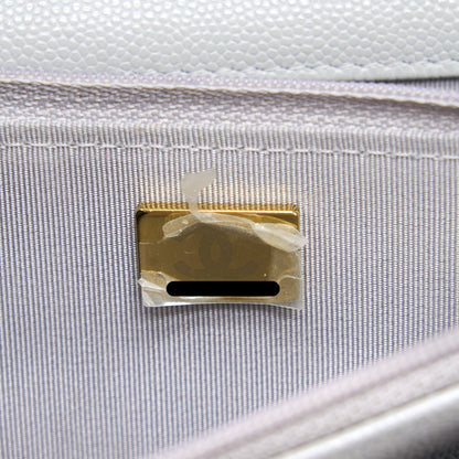 Chanel Classic Wallet on Chain Caviar Light Grey L (Microchip)