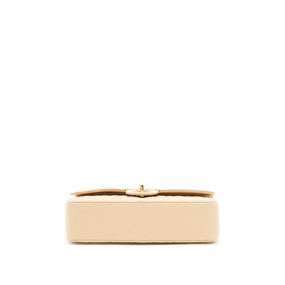 Chanel Medium Classic Double Flap Bag Caviar Beige L