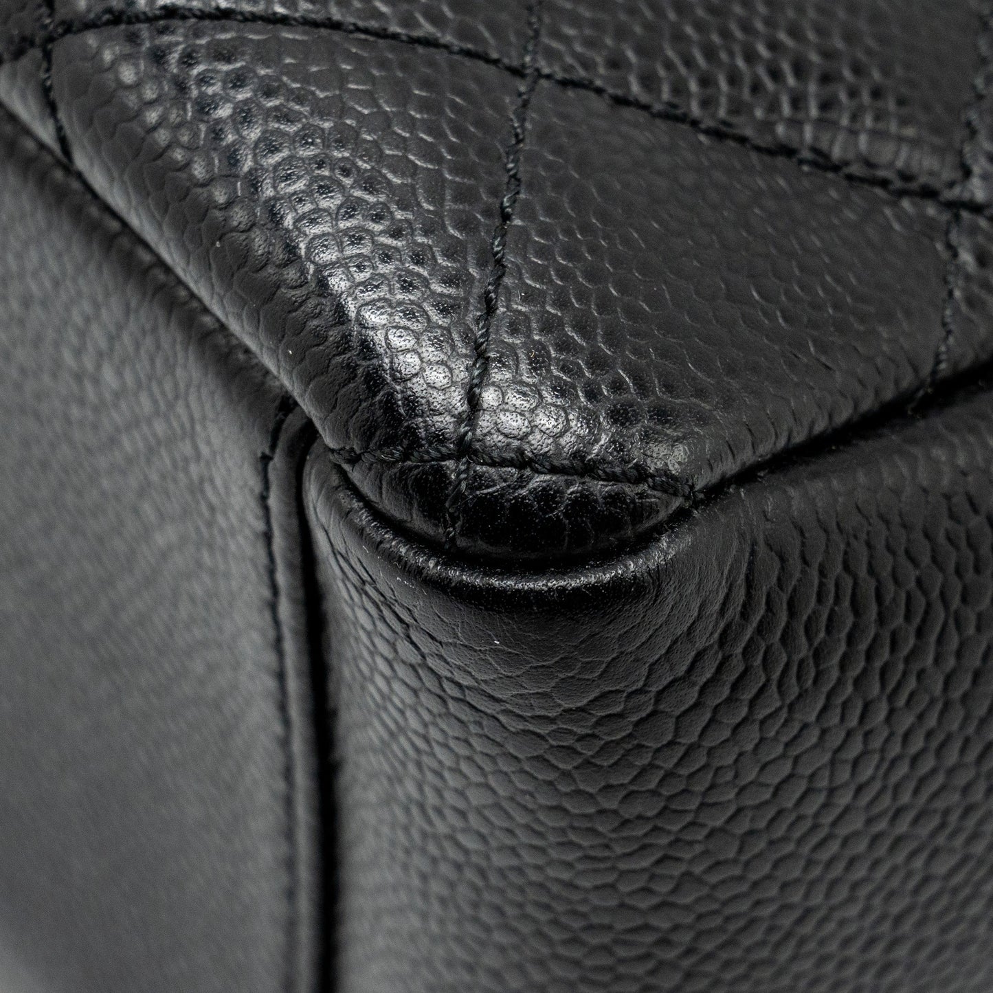 Chanel Petit Shopping Tote Bag Caviar Black