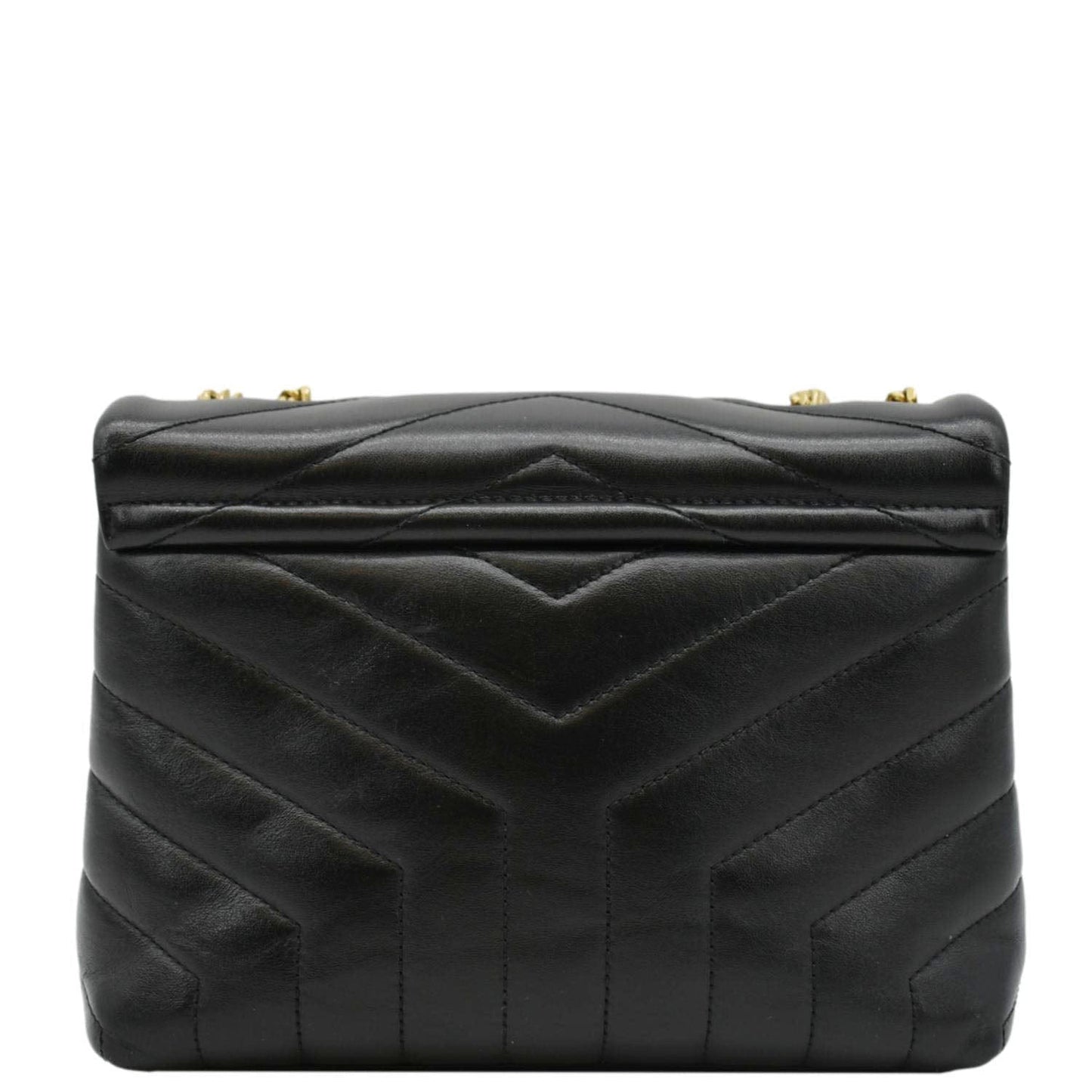 YVES SAINT LAURENT Loulou Toy Matelasse Leather Crossbody Bag Black