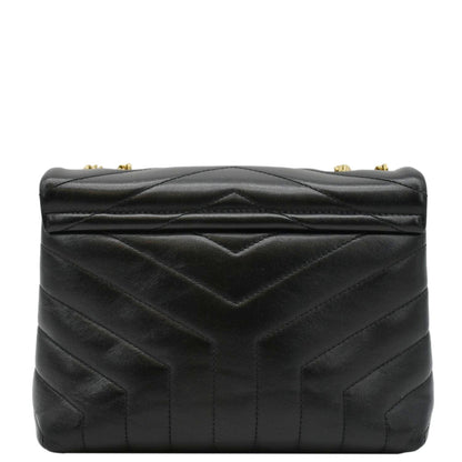 YVES SAINT LAURENT Loulou Toy Matelasse Leather Crossbody Bag Black