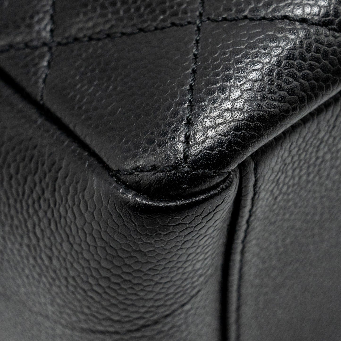 Chanel Petit Shopping Tote Bag Caviar Black