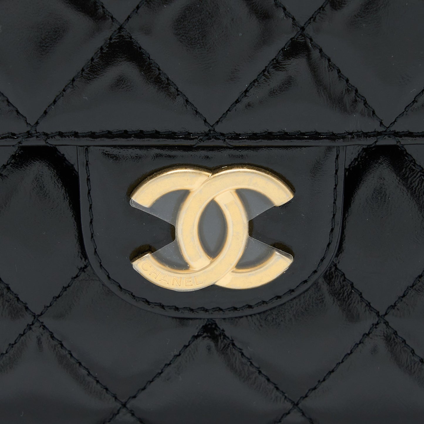 Chanel 23C Hobo Bag Shiny Calfskin Black Brushed  (Microchip)