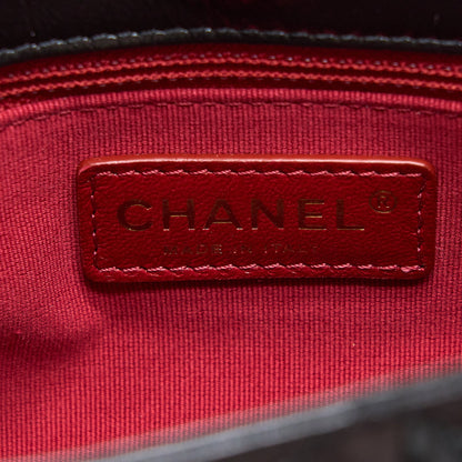 Chanel 23C Hobo Bag Shiny Calfskin Black Brushed  (Microchip)