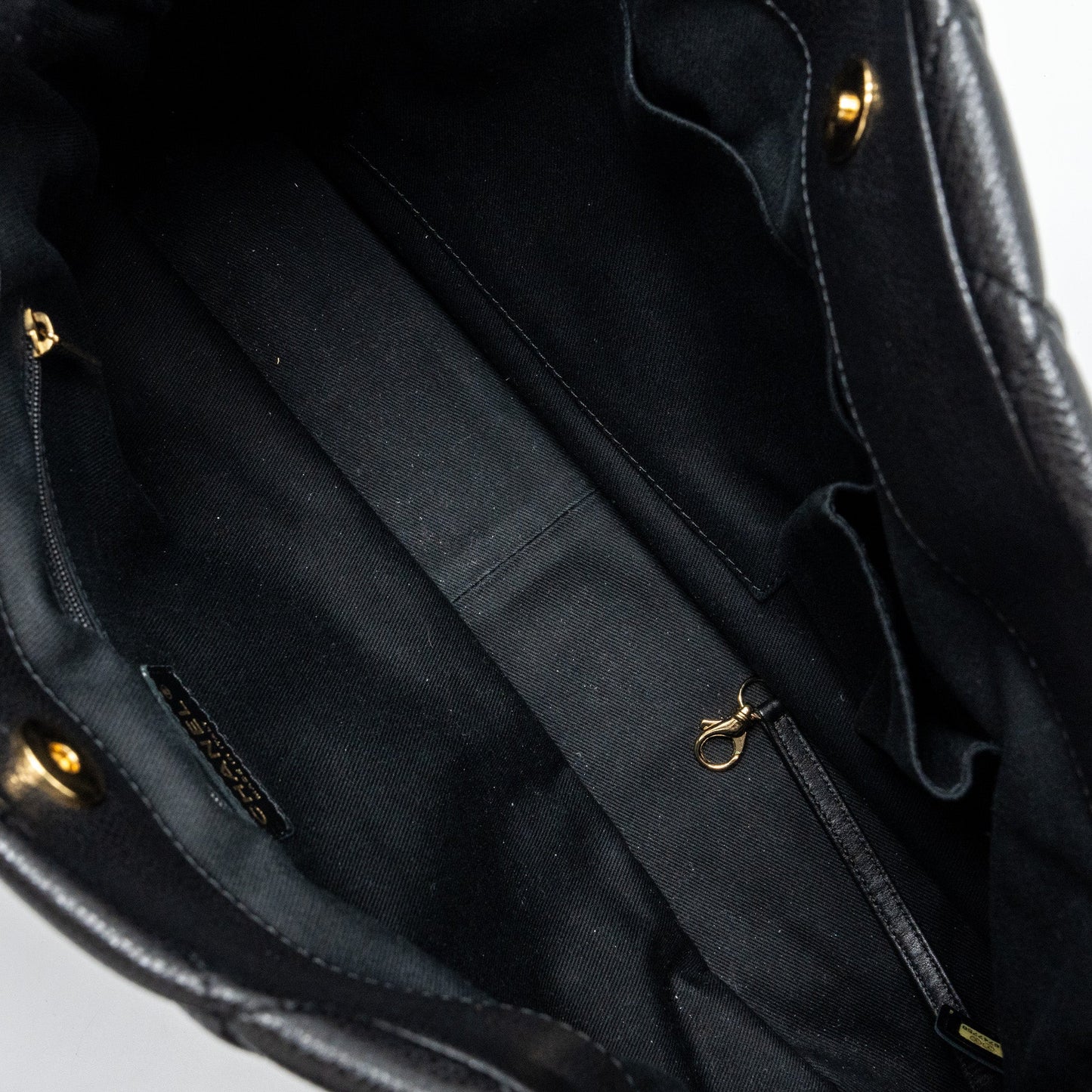 Chanel Matelasse Chain Tote Bag Caviar Black