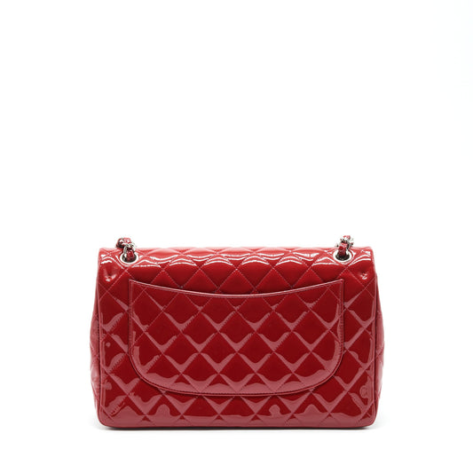 Chanel Jumbo Classic Flap Bag Patent Red