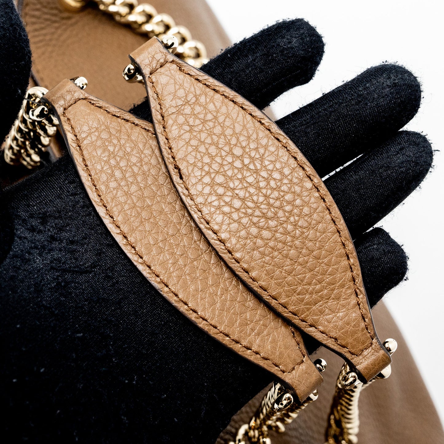 Gucci disco tote bag calfskin brown L
