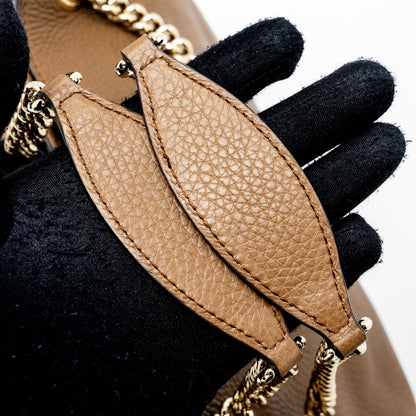 Gucci disco tote bag calfskin brown L