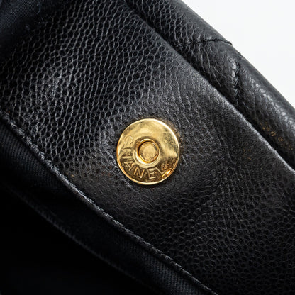 Chanel Matelasse Chain Tote Bag Caviar Black