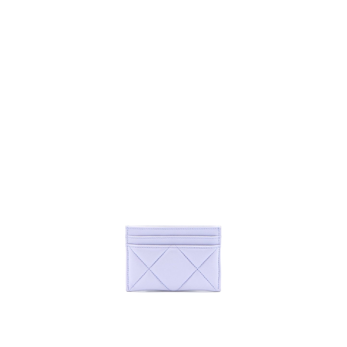 Chanel 19 Card Holder Lambskin Light Purple