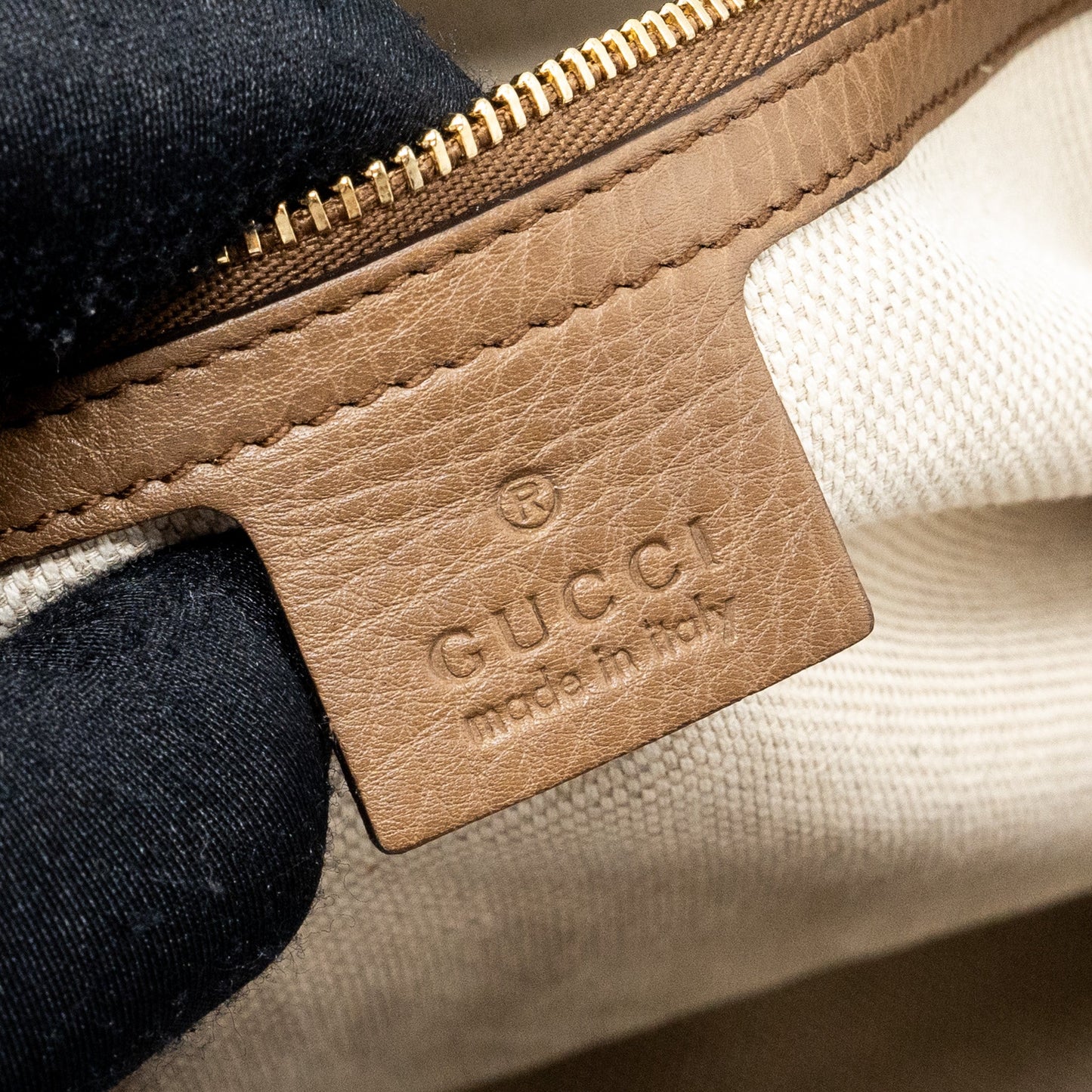 Gucci disco tote bag calfskin brown L