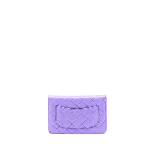 Chanel Classic Wallet On Chain Caviar Purple L