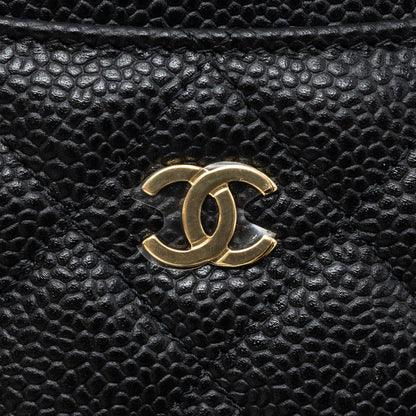 Chanel Classic Card Holder Caviar Black (Microchip)