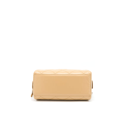 Chanel Bowling Bag Aged Calfskin Beige