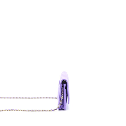 Chanel Classic Wallet On Chain Caviar Purple L