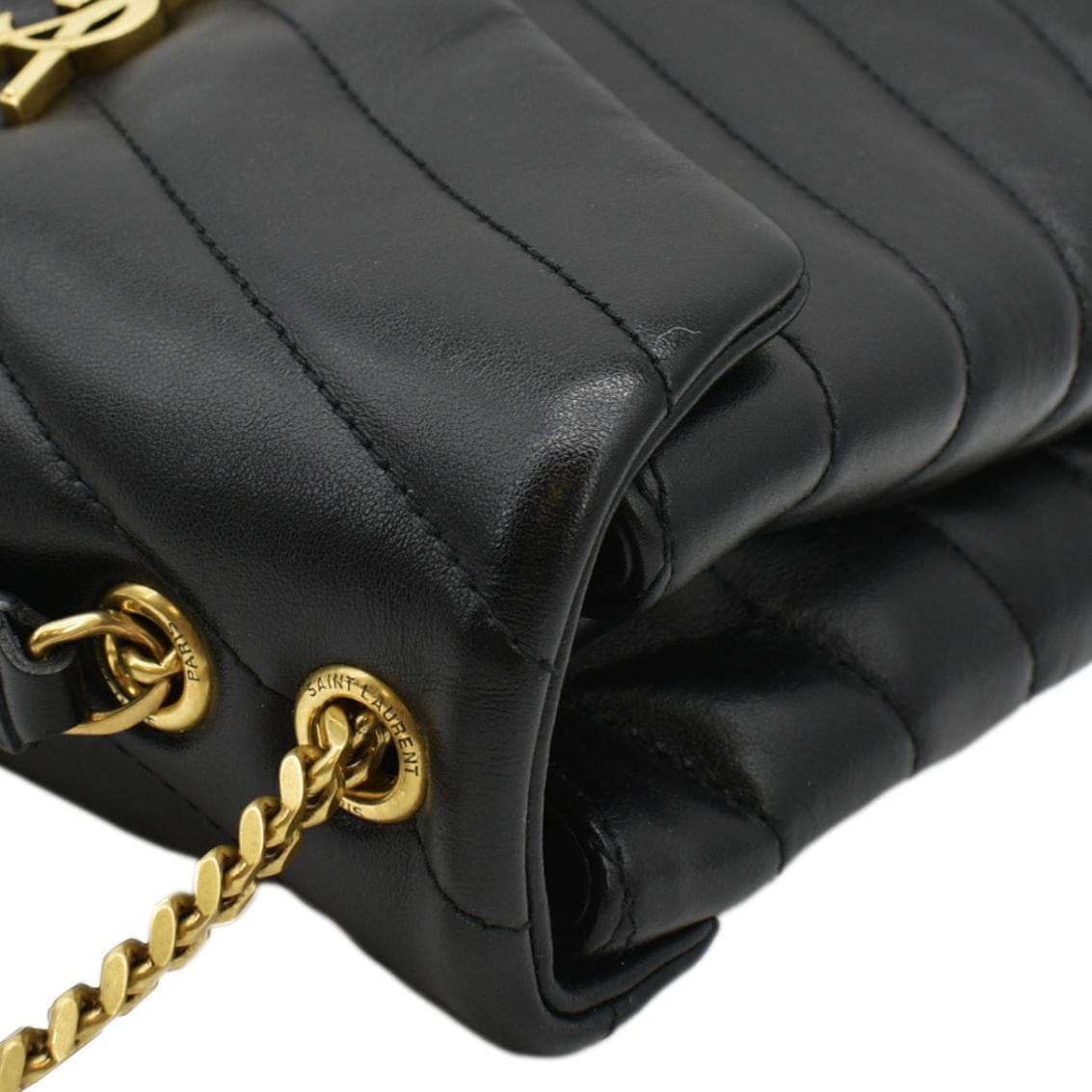 YVES SAINT LAURENT Loulou Toy Matelasse Leather Crossbody Bag Black