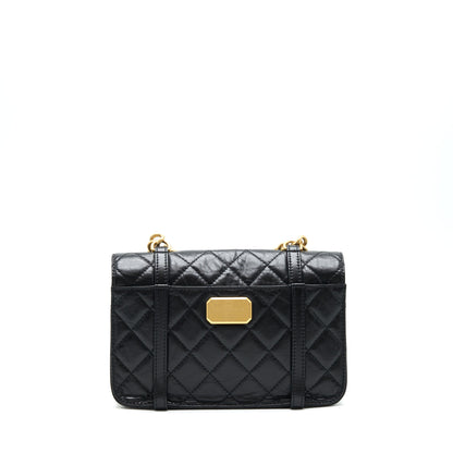 Chanel 21B Messenger Bag Calfskin Black