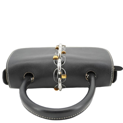 LOUIS VUITTON Chain It Monogram Canvas Top Handle Crossbody Bag Brown