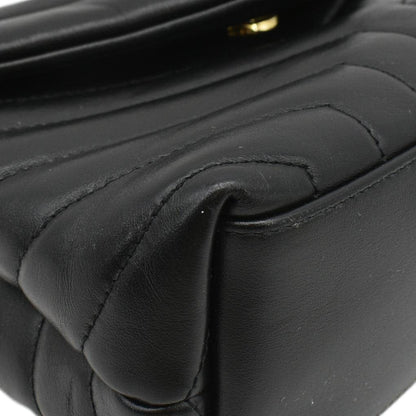 YVES SAINT LAURENT Loulou Toy Matelasse Leather Crossbody Bag Black