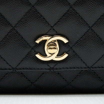 Chanel Mini Coco Handle 20cm Caviar Black L
