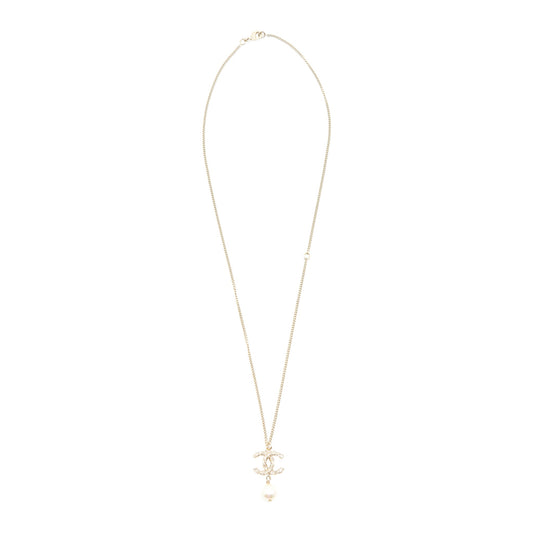 Chanel CC logo Necklace with Pearl