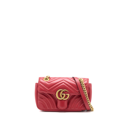 Gucci Mini Marmont Calfskin Red
