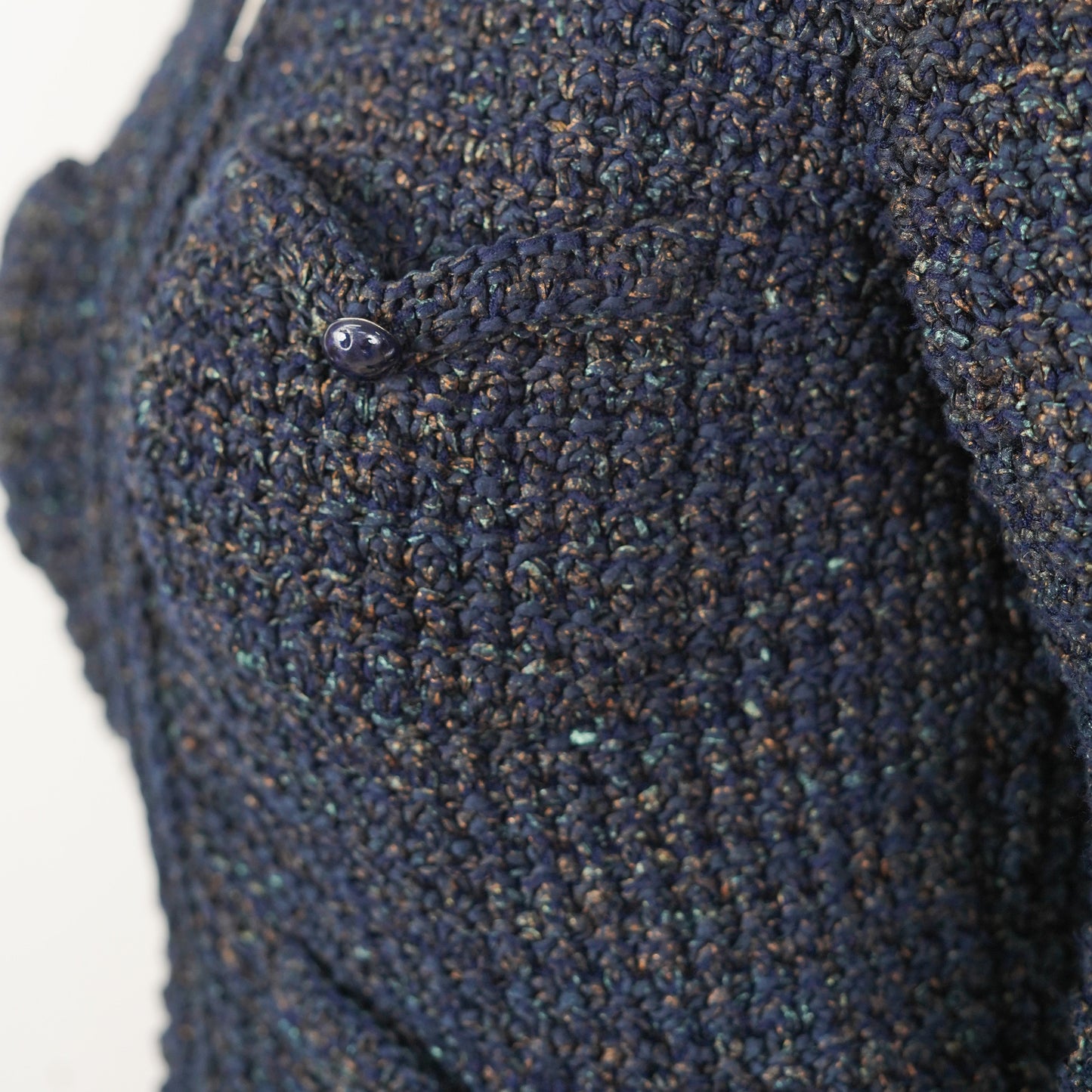 Chanel Navy Knit Cardigan - Size 36