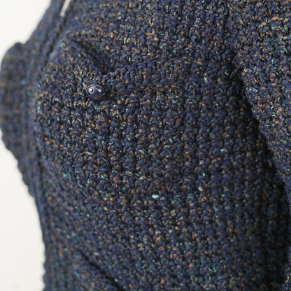 Chanel Navy Knit Cardigan - Size 36