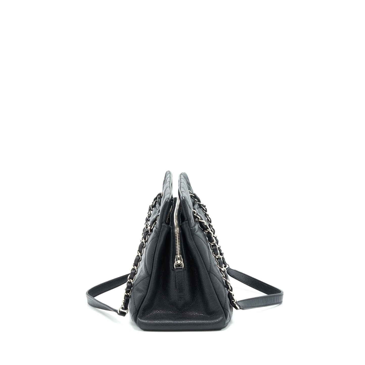 Chanel CC Logo Tote Bag Caviar Black