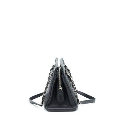 Chanel CC Logo Tote Bag Caviar Black