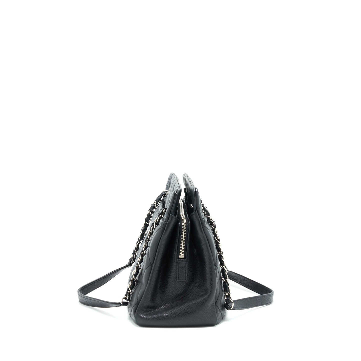 Chanel CC Logo Tote Bag Caviar Black