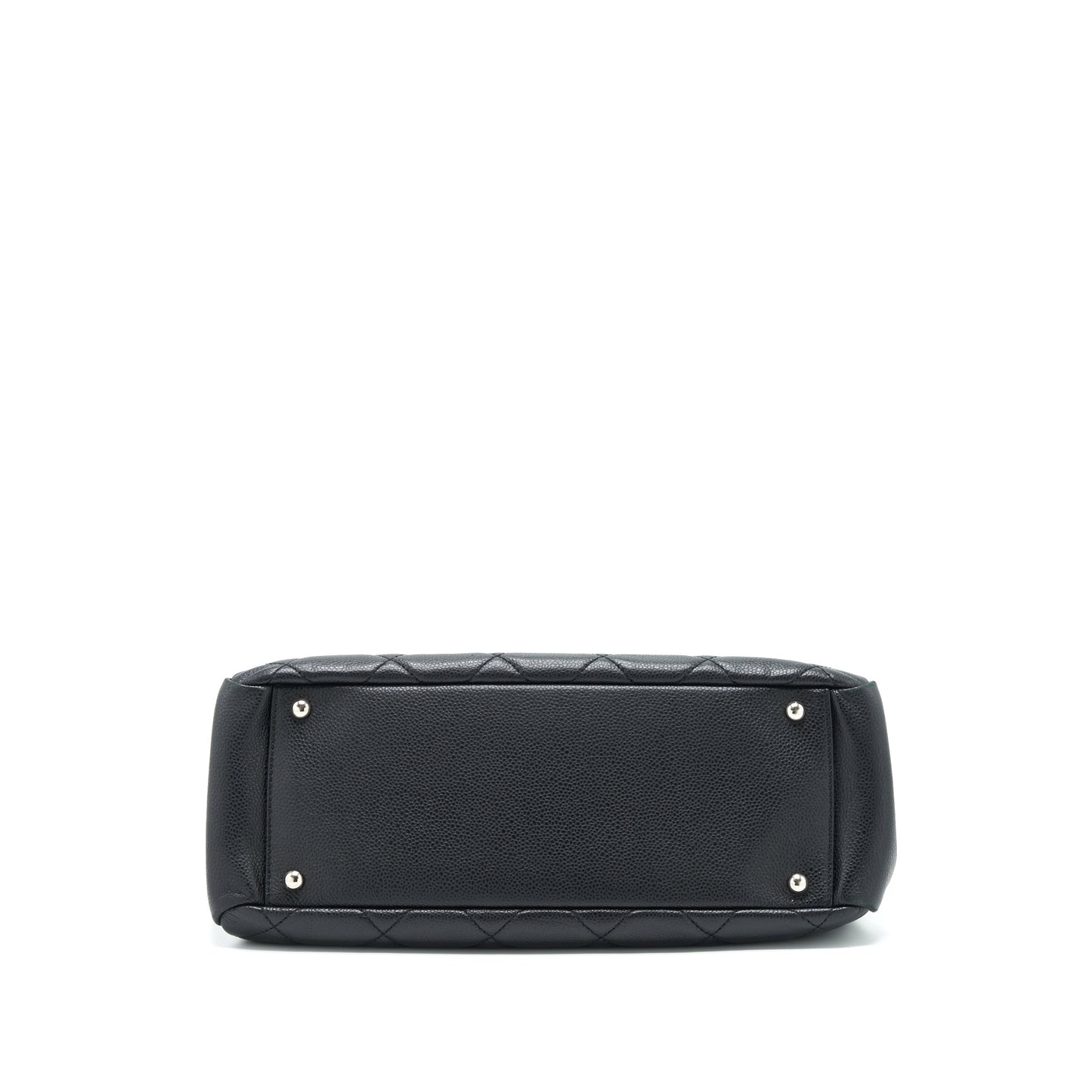 Chanel CC Logo Tote Bag Caviar Black