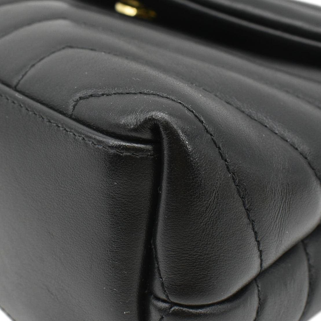 YVES SAINT LAURENT Loulou Toy Matelasse Leather Crossbody Bag Black
