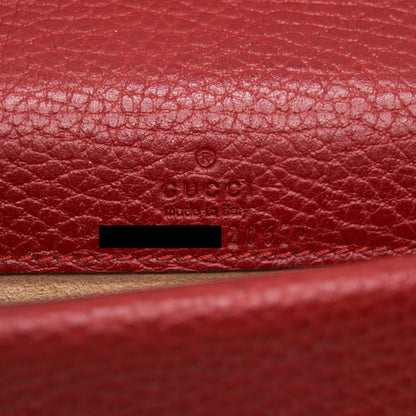 Gucci Dionysus Leather Super Mini Bag In Red