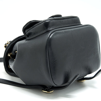 Chanel 22C mini Duma backpack calfskin Black L