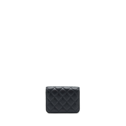 Chanel Pearl Crush Mini Flap Belt Bag Lambskin Black
