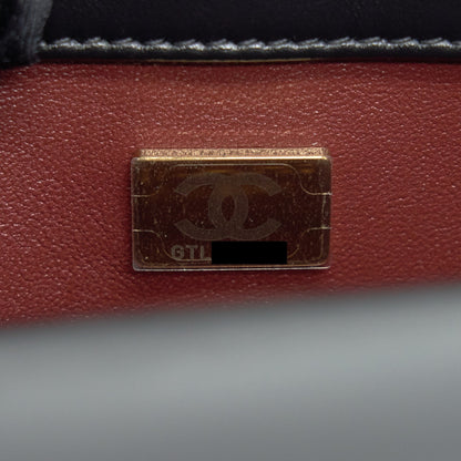 Chanel 21A Gold Crush Mini Flap Bag Calfskin Black