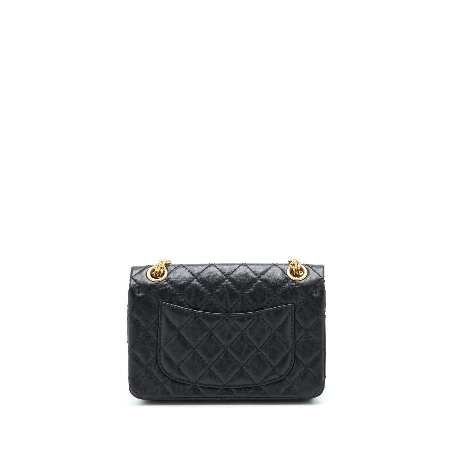 Chanel Mini 2.55 Reissue Flap Bag Aged Calfskin Black Brushed